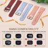 Girovo 3 Pack Cartoon Engraved Band Compatible with Fitbit Versa 4 Bands/Fitbit Versa 3 Bands/Sense/Sense 2 Band Women, Cute Soft Silicone Replacement Bracelet Sport Designer Fancy Strap for Versa 4 view 2