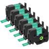 6-Pack Compatible with Brother P-Touch TZe-745 TZ745 0.7" 18mm 3/4" x 26.2ft Laminated Tape White on Green Refill for Ptouch PTD400 PTD600 PTD400AD PTP710BT Label Maker, Water Resistant Durable Tape view 1