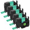 5-Pack Compatible with Brother P-Touch TZe-745 TZ745 0.7" 18mm 3/4" x 26.2ft Laminated Tape White on Green Refill for Ptouch PTD400 PTD600 PTD400AD PTP710BT Label Maker, Water Resistant Durable Tape view 1