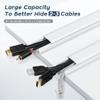 YCLYC 62.8in Cable Cover Wall, Beige Wire Cover for Wall, Paintable Cord Cover Wall Kit, Cord Hiders for TV on Wall, Hide Cords Wall Mounted TV - Cord Concealer Cable Channel 4xL15.7in W0.98in H0.5in view 4