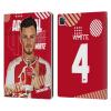 Head Case Designs Officially Licensed Arsenal FC Ben White 2023/24 First Team Leather Wallet Case Compatible with Apple iPad Pro 12.9 2020/2021/2022 view 1