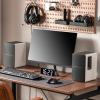 Edifier R1280DB Powered Bluetooth Bookshelf Speakers - Optical Input - Wireless Studio Monitors - 4 Inch Near Field Speaker - 42w RMS - Wood Grain (White) view 4