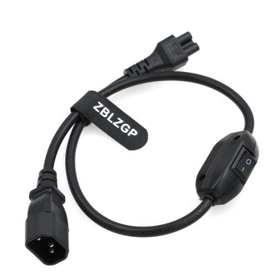 ZBLZGP IEC 320 C5 Female to C14 Male with 10A On/Off Switch Power Adapter Cable,C14-C5 Extension Power Cord for Electrical Equipment