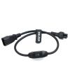 ZBLZGP IEC 320 C5 Female to C14 Male with 10A On/Off Switch Power Adapter Cable,C14-C5 Extension Power Cord for Electrical Equipment view 2
