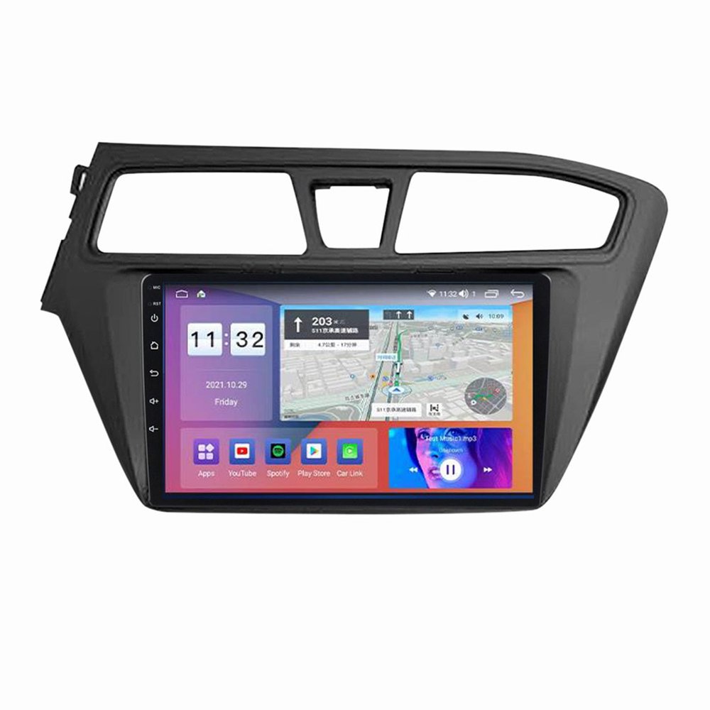 Android 12 Double Din Car Stereo, FM/RDS Radio for H-yundai I20 2014-2018, 9'' Touchscreen Car Radio,Support DSP SWC GPS WiFi/BT Carplay Multimedia Player