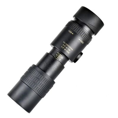 4K 10-300X40mm Super Telephoto Zoom Monocular Telescope Waterproof Monocular with Tripod for Beach Travel Hunting Hiking,6 * 6 * 15Cm