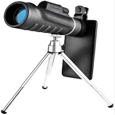 10x42High Power & HD Compact Waterproof Monocular,12x Magnification Zoom Lens,Durable and Clear FMC BAK4 Prism,with Smartphone Adapter & Tripod,