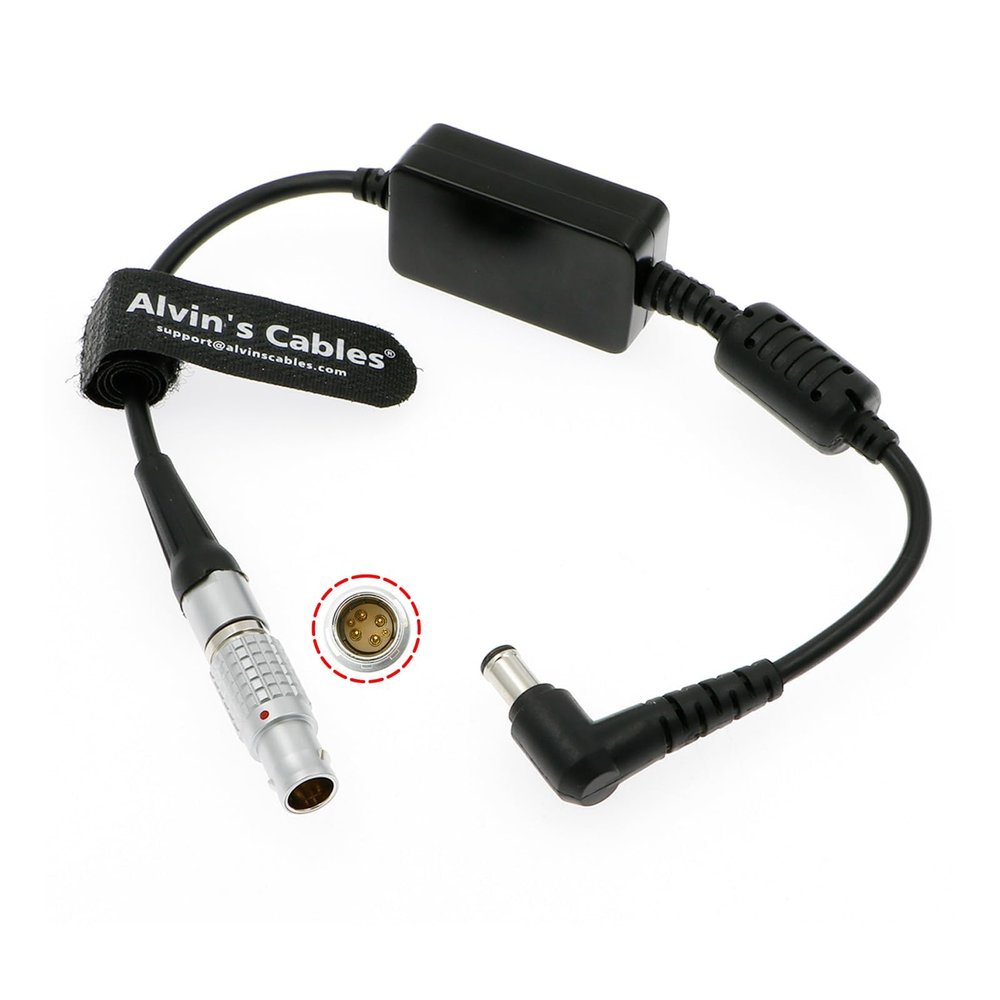 Alvin's Cables Power Cable for Sony FX6|FX9 from DJI Ronin 2 Gimbal Stabilizer 6 Pin Male to DC Right Angle 50CM| 19.7 inches