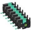 7 Pack Cruxer Replacement for Product Brother TZe-715 TZe715 TZ715 TZe 0.23" 6mm White on Green Laminated Label Tape Compatible with Brother P-Touch PT-D210 PT-D220 PT-H110 PT-D400 Label Maker view 1