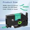 7 Pack Cruxer Replacement for Product Brother TZe-715 TZe715 TZ715 TZe 0.23" 6mm White on Green Laminated Label Tape Compatible with Brother P-Touch PT-D210 PT-D220 PT-H110 PT-D400 Label Maker view 2