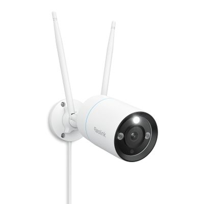 REOLINK 4K Home Security Camera, 2.4/5GHz WiFi Outdoor Camera, Plug-in Power (DC 12V/1A), Human/Vehicle/Pet Detection, Color Night Vision, Two-Way Talk, 24/7 Recording, IP67 Waterproof, RLC-810WA