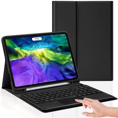 AnMengXinLing Galaxy Tab S10 Lite/S10 FE/S9 FE/S9 Keyboard Case with Touchpad, Detachable Magnetic Case with Keyboard and S Pen Holder (Black)