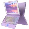 CC Store Touchpad Keyboard Case for iPad 9th Generation10.2, for iPad 9th/8th/7th Gen Case with Keyboard, Multi-Touch&Backlit Keys,360 Rotatable&Pencil Holder(Light Purple) view 1