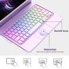 CC Store Touchpad Keyboard Case for iPad 9th Generation10.2, for iPad 9th/8th/7th Gen Case with Keyboard, Multi-Touch&Backlit Keys,360 Rotatable&Pencil Holder(Light Purple) view 3