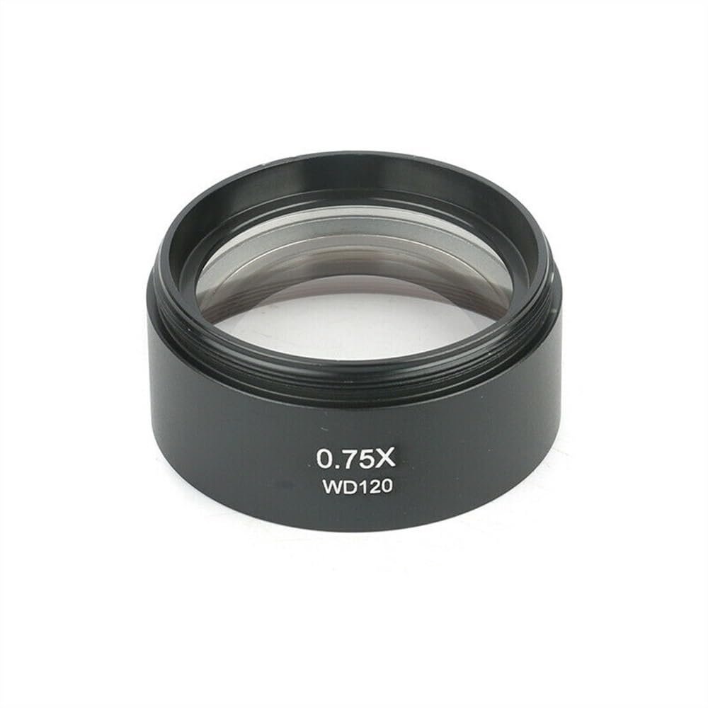Lab Microscope Slides Microscope Auxiliary Lens 0.3X/0.75X/1.5X Auxiliary Objectives Stereo Microscope Barlow Lens M48 Thread for Binocular Trinocular Zoom Microscopio Microscope Parts ( Size : 0.75X