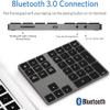JOYEKY Bluetooth Number Pad, Wireless Numeric Keypad, USB-C Rechargeable External 34-Keys Numpad, Financial Data Entry Keyboard for iMac, MacBook Air/Pro, PC Desktop, Laptop Notebook view 4