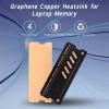 2 Piece Memory RAM Cooler for DDR4 DDR5 Laptop Memory, Pure Copper, Memory Cooling Heatsink, Stable Durable Copper Heat Sink (Black) view 3