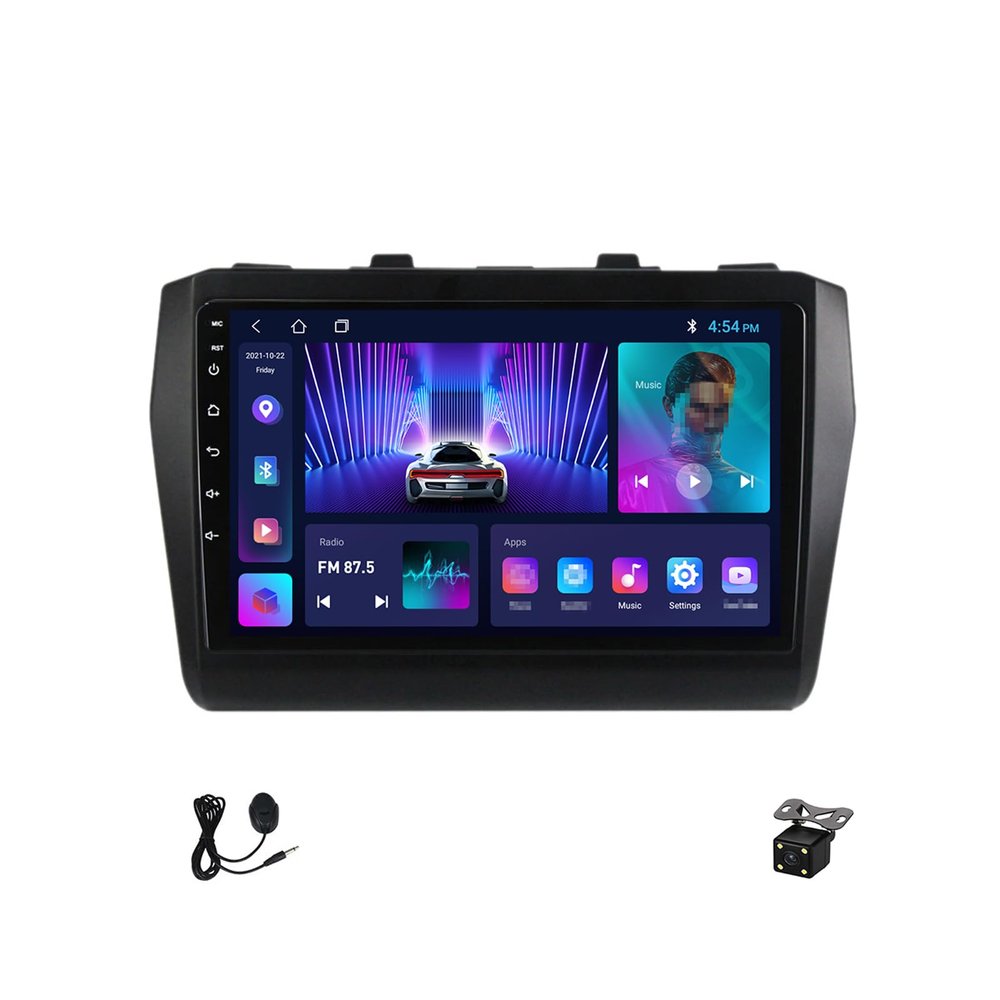 Plusfish Android 12 Car Stereo, Bluetooth Car Radio 9 Inch Touch Screen for Suzuki Swift 2016~2020 Car GPS Navigation Multimedia Player Support 4G/WiFi/SWC/FM/RDS/Carplay,WiFi 2g+32g