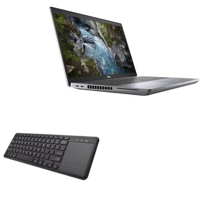 BoxWave Keyboard Compatible with Dell Precision 15 (3561) - MediaOne Keyboard with TouchPad, USB Fullsize PC Wireless TrackPad - Jet Black