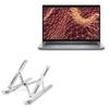 BoxWave Stand and Mount Compatible with Dell Latitude 7330 - Compact QuickSwitch Stand, Portable Multi Angle Viewing Foldable Riser - Metallic Silver view 1