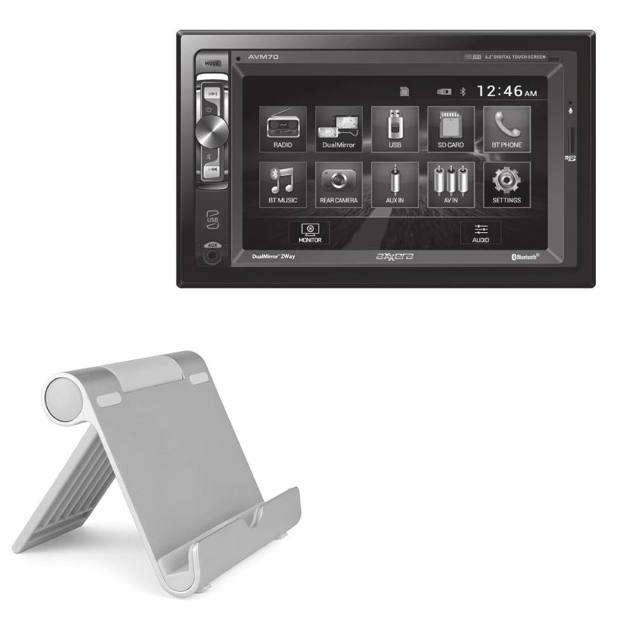 BoxWave Stand and Mount Compatible with Axxera AVM70LH - VersaView Aluminum Stand, Portable, Multi Angle Viewing Sturdy