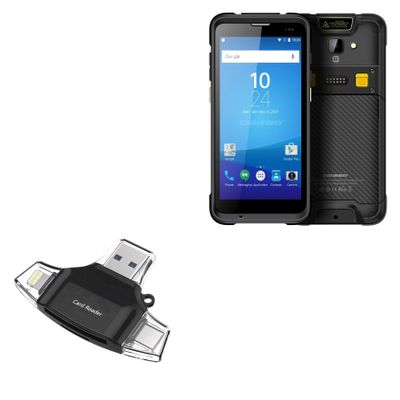 BoxWave Smart Gadget Compatible with Chainway C66 - AllReader SD Card Reader, microSD Card Reader SD Compact USB - Jet Black