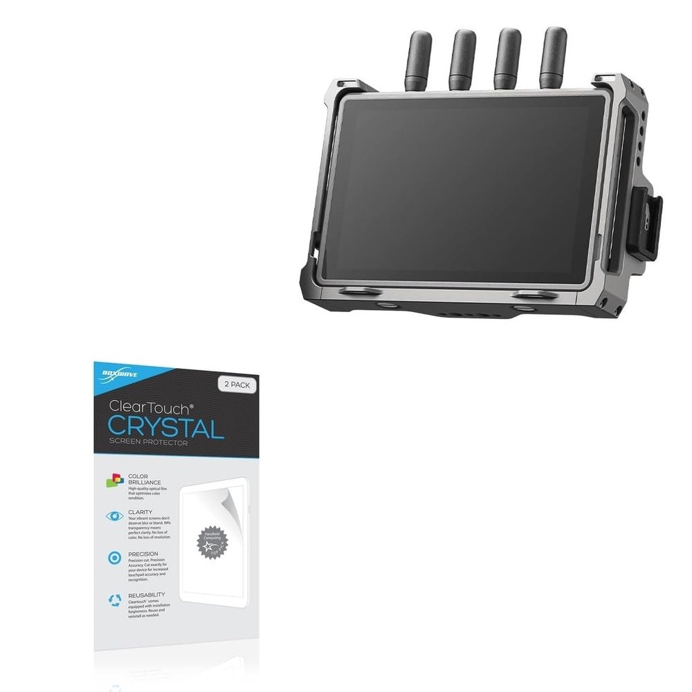 BoxWave Screen Protector Compatible with DJI Transmission (High-Bright Monitor) - ClearTouch Crystal (2-Pack), HD Film Skin - Shields from Scratches