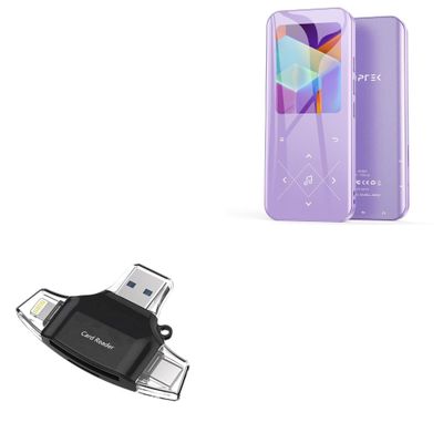 BoxWave Smart Gadget Compatible with AGPtek A09X - AllReader SD Card Reader, microSD Card Reader SD Compact USB - Jet Black