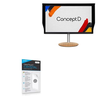 BoxWave Screen Protector Compatible with Acer ConceptD CP3 CP3271U (27 in) - ClearTouch Crystal (2-Pack), HD Film Skin - Shields from Scratches