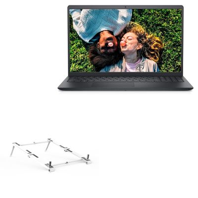 BoxWave Stand and Mount Compatible with Dell Inspiron 15 3520 (15.6 in) - Pocket Aluminum Stand 3-in-1, Portable Multi Angle Viewing Riser - Metallic Silver