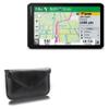 BoxWave Case Compatible with Garmin dezlCam OTR710 (8 in) - Elite Leather Messenger Pouch, Synthetic Leather Cover Case Envelope Design - Jet Black view 1