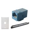 10 CAT6 RJ45 Keystone Jack Inline couplers, Female to Female Ethernet Cable Extension Cable Wall Panel Installation (Blue) view 2