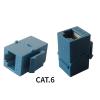 10 CAT6 RJ45 Keystone Jack Inline couplers, Female to Female Ethernet Cable Extension Cable Wall Panel Installation (Blue) view 3