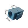 10 CAT6 RJ45 Keystone Jack Inline couplers, Female to Female Ethernet Cable Extension Cable Wall Panel Installation (Blue) view 4