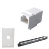 10 CAT6 RJ45 Keystone Jack Inline couplers, Female to Female Ethernet Cable Extension Cable Wall Panel Installation (White) view 2