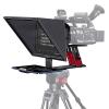 ERICAT Portable Smartphone Teleprompter, Aluminum Prompters with Remote Control and Storage Suitcase, Supports 150 Degree Shooting Wide Angle and Removable Sun Hood, Adjustable Lens Height, for Live view 1