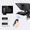 ERICAT Portable Smartphone Teleprompter, Aluminum Prompters with Remote Control and Storage Suitcase, Supports 150 Degree Shooting Wide Angle and Removable Sun Hood, Adjustable Lens Height, for Live view 3