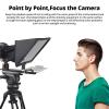 ERICAT Portable Smartphone Teleprompter, Aluminum Prompters with Remote Control and Storage Suitcase, Supports 150 Degree Shooting Wide Angle and Removable Sun Hood, Adjustable Lens Height, for Live view 4