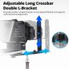 Aluminum Teleprompters, Portable Mini Prompter with Remote Control, Supports 24mm Shooting Wide Angle and Retractable Base DesignAdjustable Lens Height and Easy to Install, for Video Recording view 2