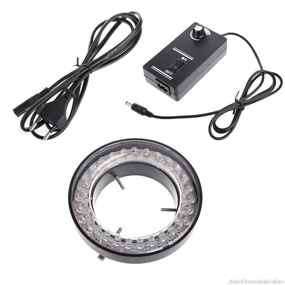 VAKUUM Lab Microscope Slides 56 LED Adjustable Ring Light Illuminator Lamp for Zoom Microscope Microscope Parts