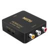 RCA HDMI Composite to AV Video Audio Converter Adapter Mini RCA to HDMI Box Support 1080P for TV/PC/PS2/Blue-Ray DVD,Black view 1
