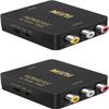 2X RCA HDMI Composite to AV Video Audio Converter Adapter Mini RCA to HDMI Box Support 1080P for TV/PC/PS2/Blue-Ray DVD,Black view 1