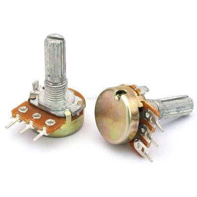 100pcs WH148 20mm Shaft Amplifier Dual Stereo Potentiometer B1K B2K B5K B10K B20K B50K B100K B500K 3Pin 1K 2K 5K 10K 50K 100K (Size : 50K Ohm)
