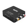 RCA AV Composite to HDMI Video Audio Converter Adapter Mini RCA to HDMI Box Support 1080P for TV/PC/PS2/Blue-Ray DVD,Black view 1