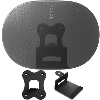 Aokicase For Sonos Era 300 Holder Sonos Era 300 Wall Mount Stand Holder Accessories with Integrated Cable Management, Smart Home Speaker Accessory Rack (Black, YT) 2 Pieces