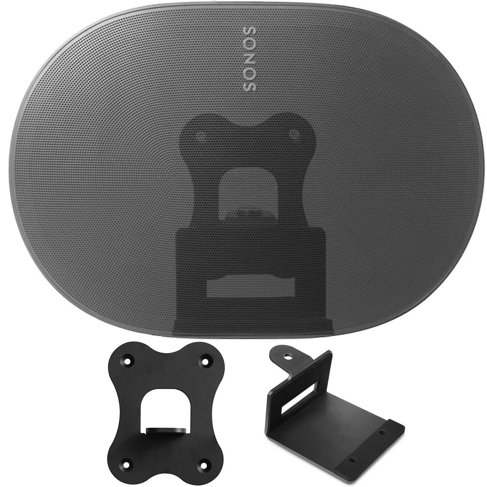 Aokicase For Sonos Era 300 Holder Sonos Era 300 Wall Mount Stand Holder Accessories with Integrated Cable Management, Smart Home Speaker Accessory Rack (Black, YT) 2 Pieces
