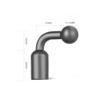 FEICHAO 1/4 Thread to 17.5mm Ball Head Adapter Mount for Base Phone Tablet Connection (Adapter Deep Grey) view 2