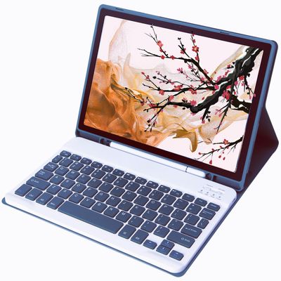 Slim Candy Colors Keyboard Case Compatible with Samsung Galaxy Tab S9 11 Inch 2023 Model SM-X710/X716B/X718U with S Pen Holder, Mutil Angles Stand Cover Detachable Wireless Keyboard (Dark Green)