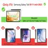 Slim Candy Colors Keyboard Case Compatible with Samsung Galaxy Tab S9/S9 FE 11 Inch 2023 Model SM-X710/X716B/X718U/X518U with S Pen Holder, Mutil Angles Stand Cover Detachable Wireless Keyboard view 2