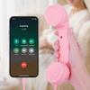 HEEPDD Vintage Retro Cell Phone Handset, Classic Pink 3.5mm Wired Receiver with Built-in Mic Speaker for Smartphones, Computers, Landlines view 3